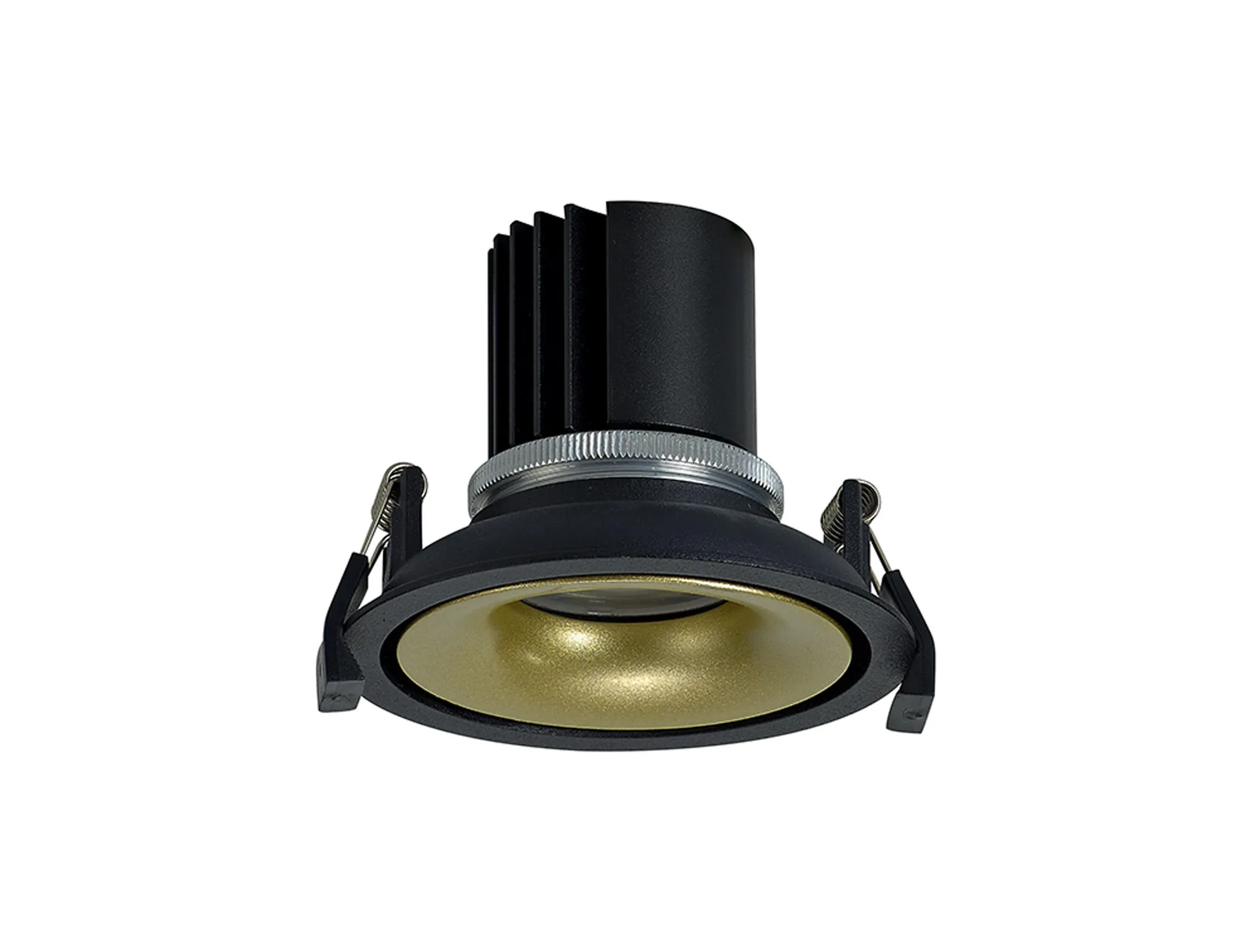 Bolor 9 Tridonic Powered 9W 3000K 840lm 24° CRI>90 LED Engine Black/Gold Fixed Recessed Spotlight, IP20